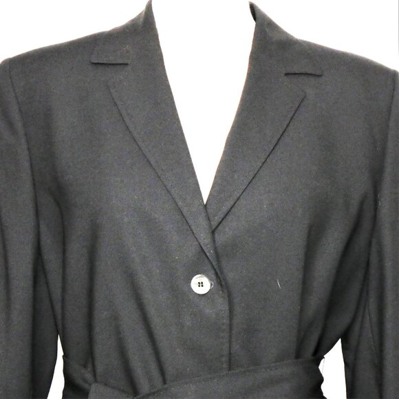 Burberry Vintage Black Wool Blend Coat /Jacket Size 48/ US Size 16 - Picture 5 of 13